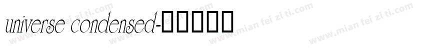 universe condensed字体转换